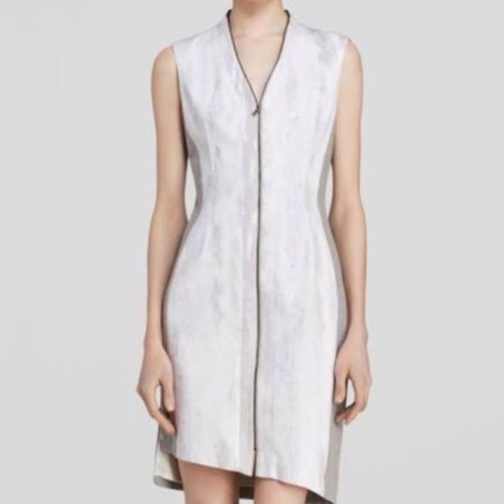 T Tahari White Sleeveless Dress